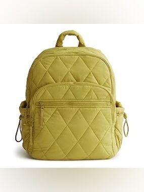Quilted Mustard Women’s Backpack - Stylish Everyday Bag
